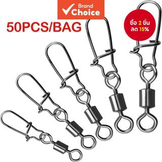 50 ชิ้นแบริ่งหมุนขั้วต่อตกปลา Pins 10LB-110LB แหวนสแตนเลสควา…