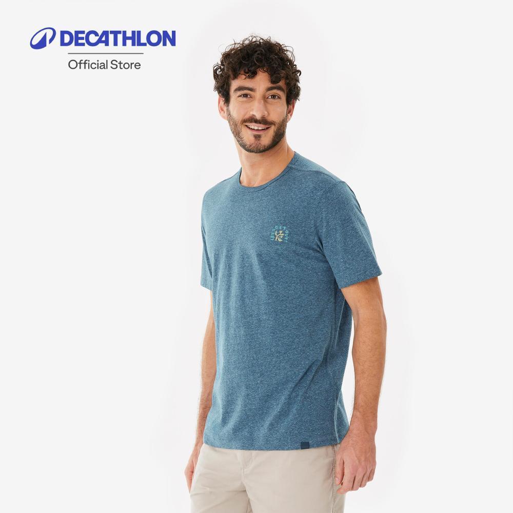 Decathlon Men'S T-Shirt - Nh100 เสื้อยืดเดินป่าสำหรับผู้ชาย รุ่น Nh100 - Green