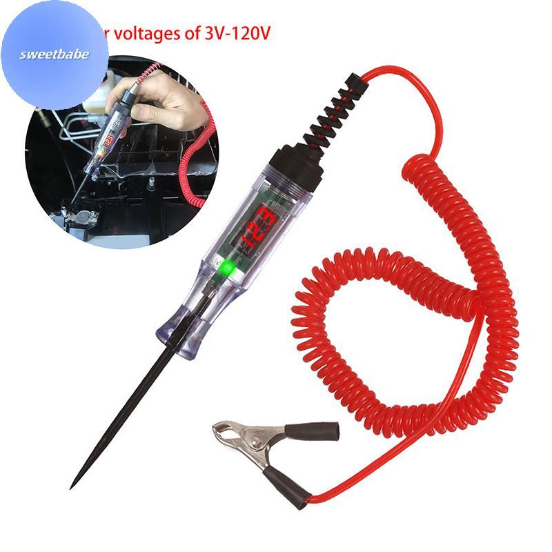 SEBABE Heavy Duty 5-120V Backlit Digital LED Circuit Tester, Auto Test Light Digital LED Circuit Tes