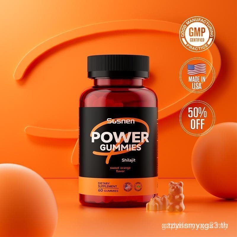 Susnen - POWER - Oyster Daily Dietary Supplement 60 Gummies Shilajit Gummies Taurine, - Made in USA 