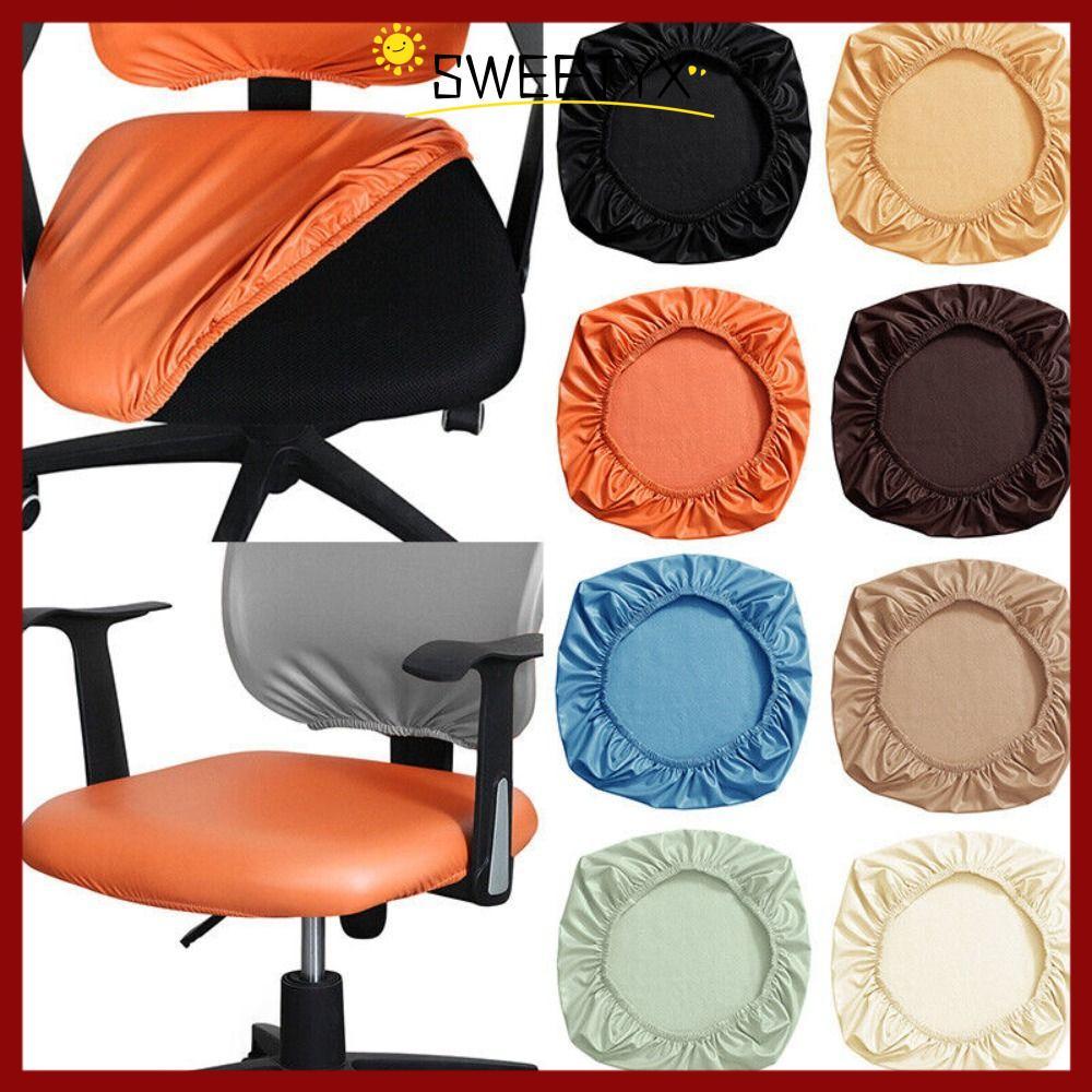 【พร้อมส่งไทย】 ผ้าคลุมเก้าอี้คอมพิวเตอร์SWEETYX ผ้าคลุมเบาะเก้าอี้กันน้ําสํานักงานเบาะรองนั่งหนัง PU