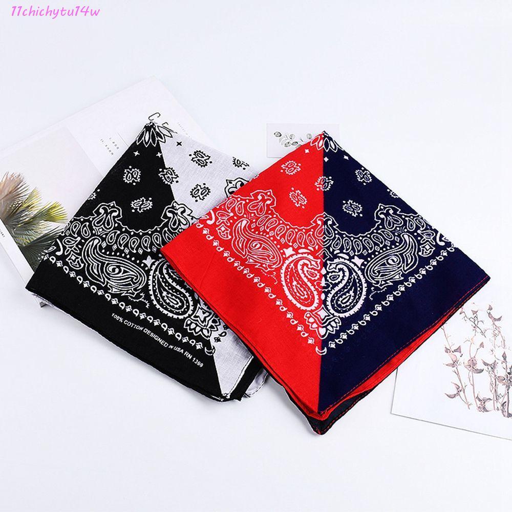 CHICHYTU14W พิมพ์ผ้าพันคอผ้าพันคอ Cashew ฤดูร้อนผ้าฝ้ายผู้หญิง Multi-function คอป้องกัน Bandanas ผู้