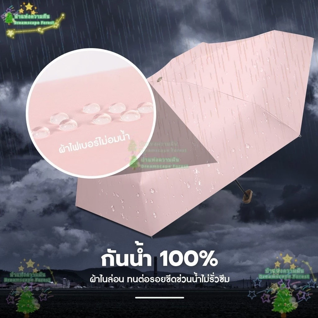 ร่มกันแดดขนาดเล็กแบบพกพาร่มกันฝนร่มแบบพับไวนิลกันแสงยูวีป้องกันแสงแดดแบบพกพาแคปซูล thumbnail 5