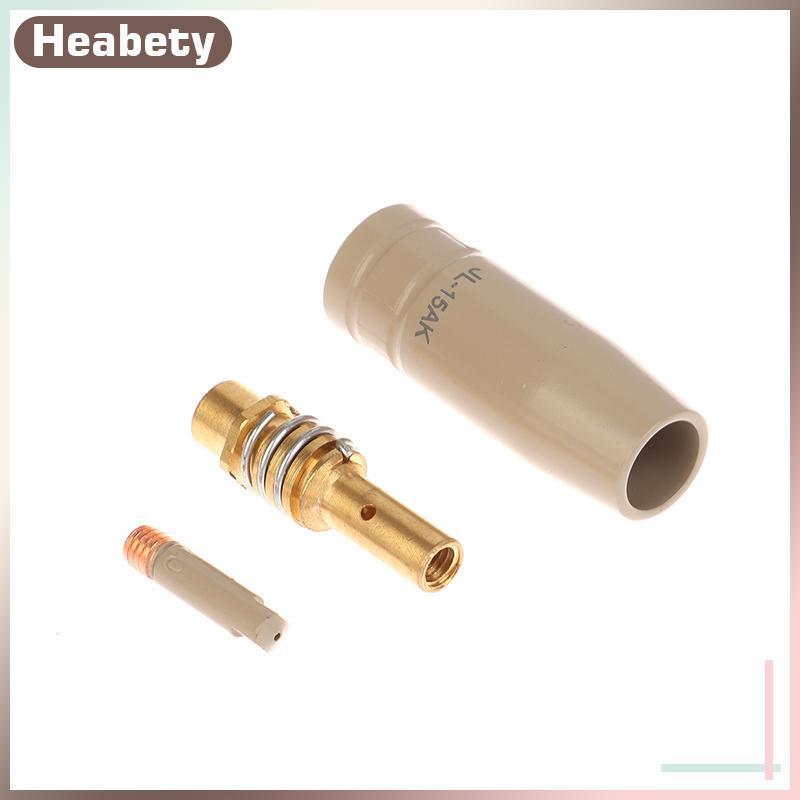 [ Heabety] 3 ชิ้น/เซ็ต 0.8/1.0/1.2 มม.ไฟฉาย MIG แก๊สหัวฉีดเคล็ดลับผู้ถือ 15AK MIG MAG เชื่อมไฟฉายเคลือบใหม่หัวฉีดป้องกัน [COD]