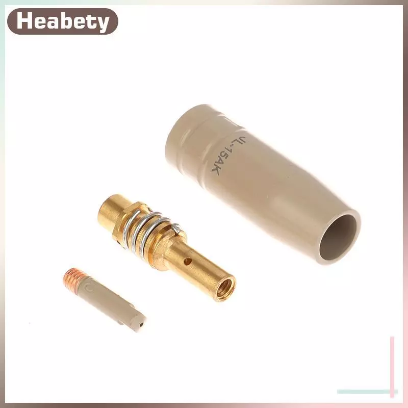 [ Heabety] 3 ชิ้น/เซ็ต 0.8/1.0/1.2 มม.ไฟฉาย MIG แก๊สหัวฉีดเคล็ดลับผู้ถือ 15AK MIG MAG เชื่อมไฟฉายเคลือบใหม่หัวฉีดป้องกัน [COD]