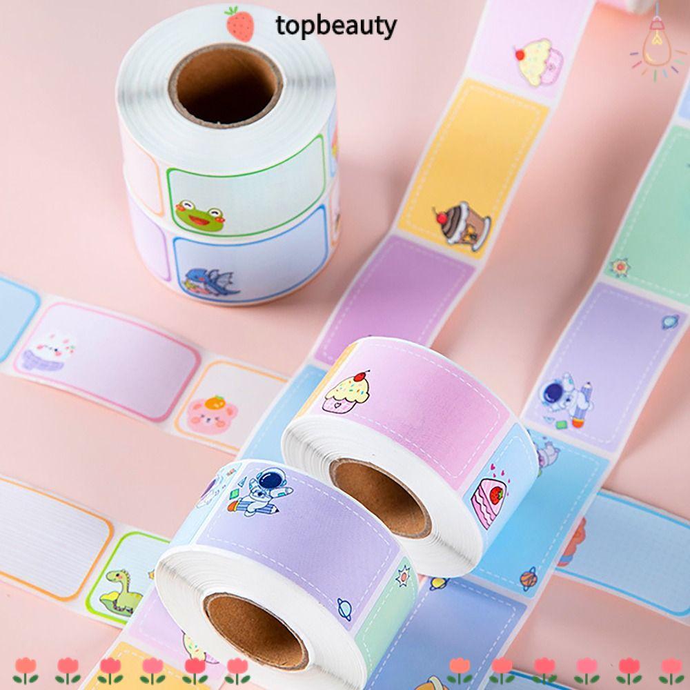 ท็อปบิวตี้ 100/280ชิ้น/ม้วนชื่อสติกเกอร์,การ์ตูนสไตล์ฉลากกาวในตัวสติกเกอร์,คุณภาพสูงที่เขียนด้วยลายมือกันน้ําแท็กสติกเกอร์ของขว