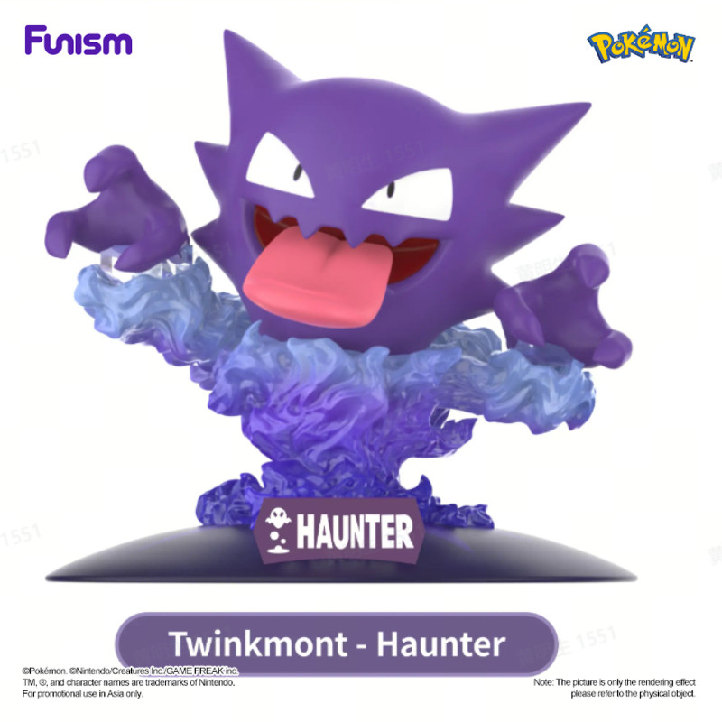 FUNISM Pokemon Shining Moment Gastaly & Haunter Evolution ชุดรูป, ได้รับอนุญาตอย่างเป็นทางการ Funism Prime Collection, อะนิเมะรูปปั้นเรซิ่นสะสมของขวัญ