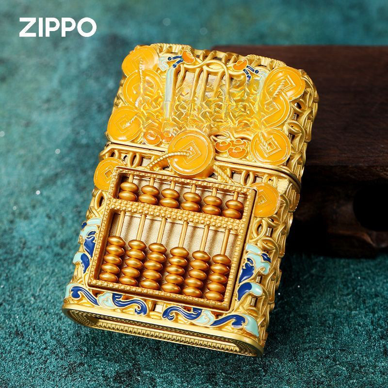 ไฟแช็กน้ำมัน Zippo ดีไซน์ลูกคิด (Abacus) กันลม
