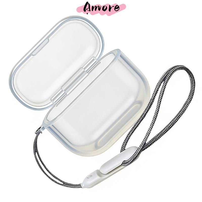 Amore TPU Clear เคสป้องกันสําหรับ FreeClip 2 เอียร์บัดพร้อมการออกแบบกันกระแทกเชือกเส้นเล็ก