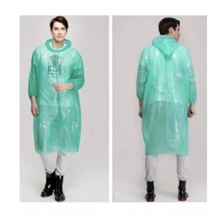 เสื้อกันฝน Raincoat PE แบบหนา มีหมวกแขนจั๊ม เสื้อกันฝนผู้ใหญ่ เนื้อหนา พร้อมส่ง Free size 10-12 ตัว
