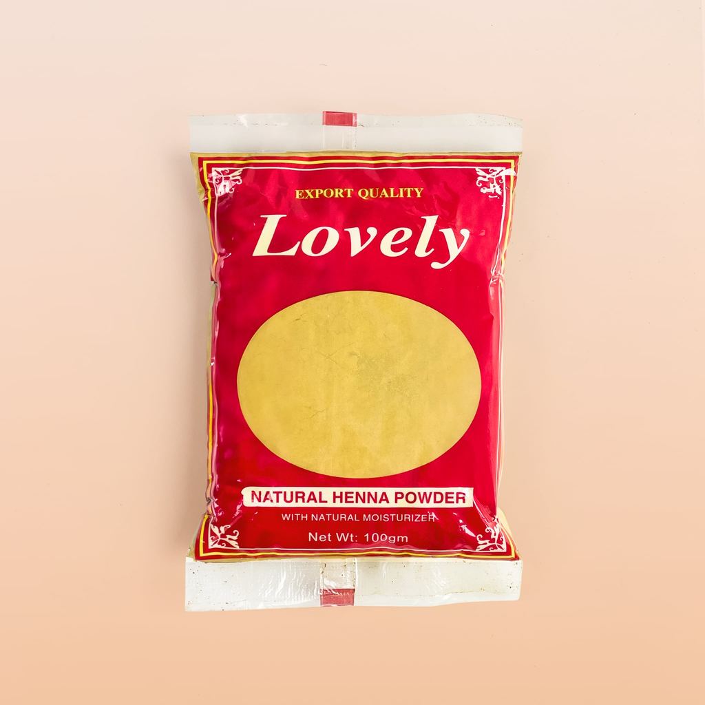 Henna Lovely แท้จากอินเดีย เฮนน่า ย้อมผม lovely natural henna powder 100g