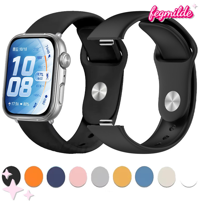 สายซิลิโคนอ่อนนุ่ม for Huawei Watch Fit 5 4 3 / 5 Pro / 4 Pro สายสมาร์ทวอทช์สำหรับกีฬา for Huawei Fit 3