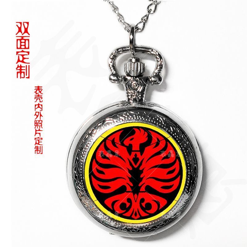 สร้อยคอมิเตอร์นาฬิกา Kamen Rider OOO แบบแฟลปสำหรับคนทุกวัย เป็นของขวัญวันเกิดที่สวยงาม