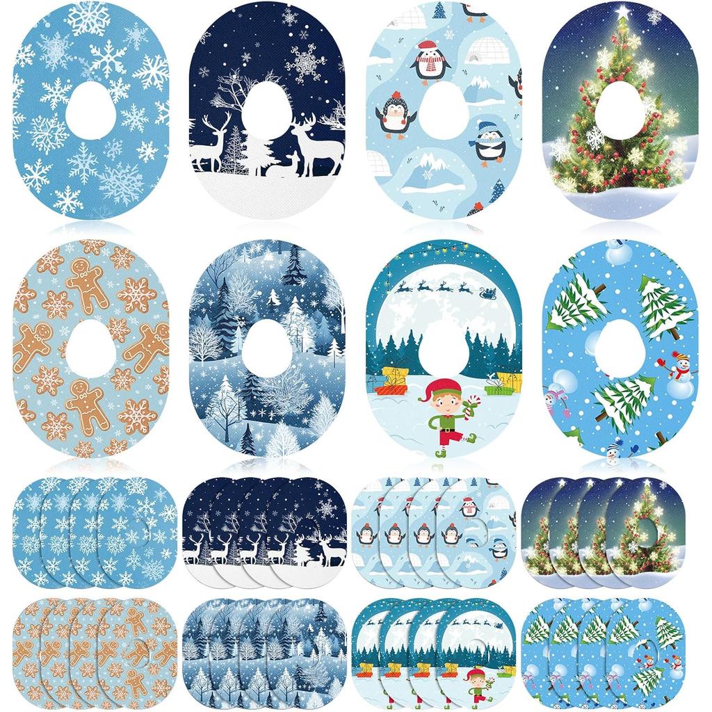 20/32pcs Christmas Adhesive Patches Compatible with Dexcom G7| Waterproof and Sweat-Proof Sensor Cov