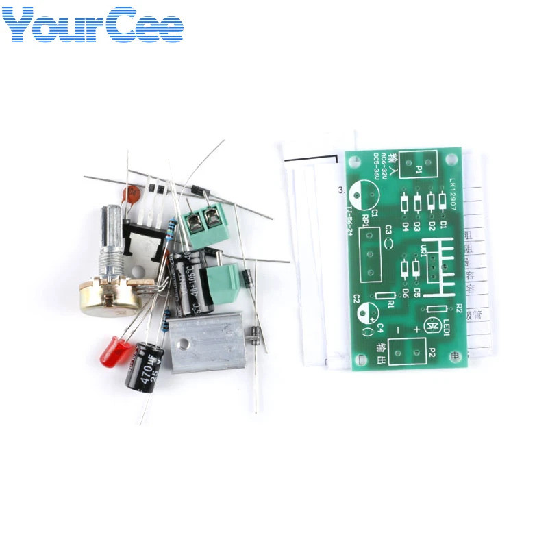 LM317 ปรับ DIY ต่อเนื่องปรับแหล่งจ่ายไฟ DC DIY การสอนชิ้นส่วนการฝึกอบรม