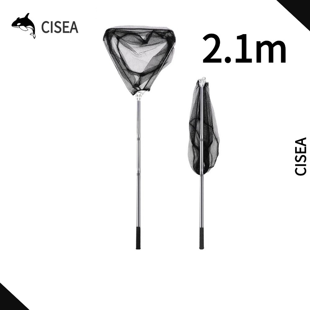 CISEA F446 สวิงตกปลาพับได้ ด้ามสแตนเลสปรับระดับได้ หัวสามเหลี่ยมถอดเปลี่ยนได้ ใช้วางคัน-ตักปลาในบ่อ-ตกปลาธรรมชาติ อเนกประสงค์ แข็งแรงทนทาน