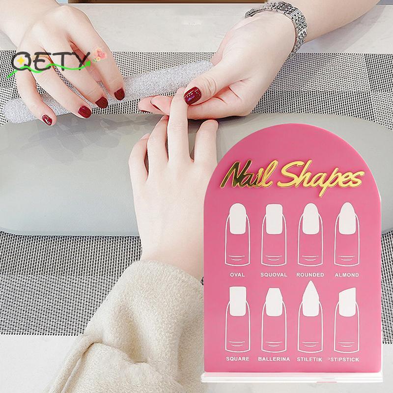 [qetyellow] Nail Art Display Board Nail Art Accessories Nail Salon Nail Shape Nail Tip Display Stand
