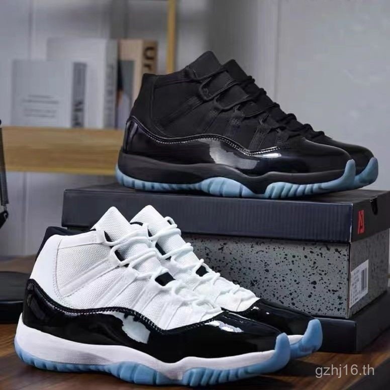 Hot Shoes ราคาถูกสุดๆ ขายร้อน AJ11 Big Devil Kang Buckle Gypsophila High-Top รองเท้านักเรียนหญิง Cha