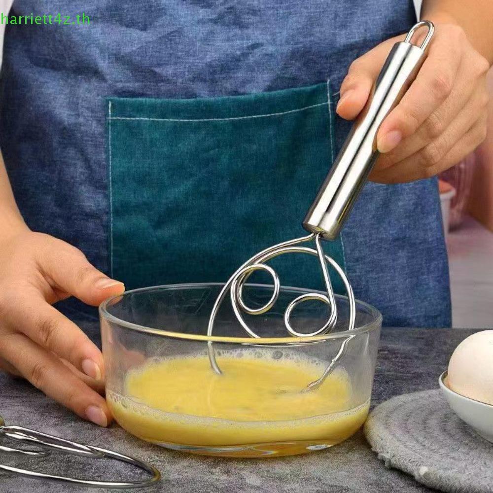 JOLTO ที่ปัดแป้งสแตนเลส, แท่งผสมแป้งมือถือกันสนิม, ครีมวิปเตอร์ Anti-stick Silver Egg Beater เค้ก