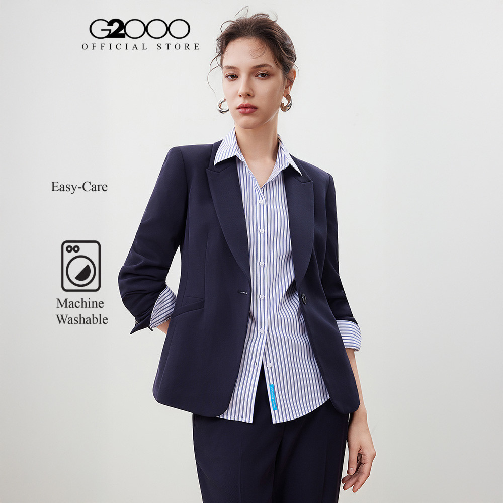 G2000 เสื้อสูทสำหรับผู้หญิง ทรง Slim Fit รุ่น 5621100378 NAVY