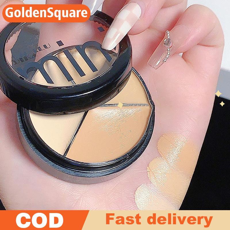 GoldenS DIKALU 6.5g คอนซีลเลอร์ 3 สีธรรมชาติ Palette ปกปิดความหมองคล้ําสิวรูขุมขนครีมคอนซีลเลอร์ Fac