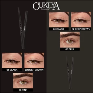 (ซื้อ 1 แถม 1) OUKEYA EYELINER GEL PENCIL ดินสอเจลอายไลเนอร์ 2in1กันน้ำและติดทนนาน เขียนลื่น เม็ดสีชัดเจน เส้นเล็กคมกริบ