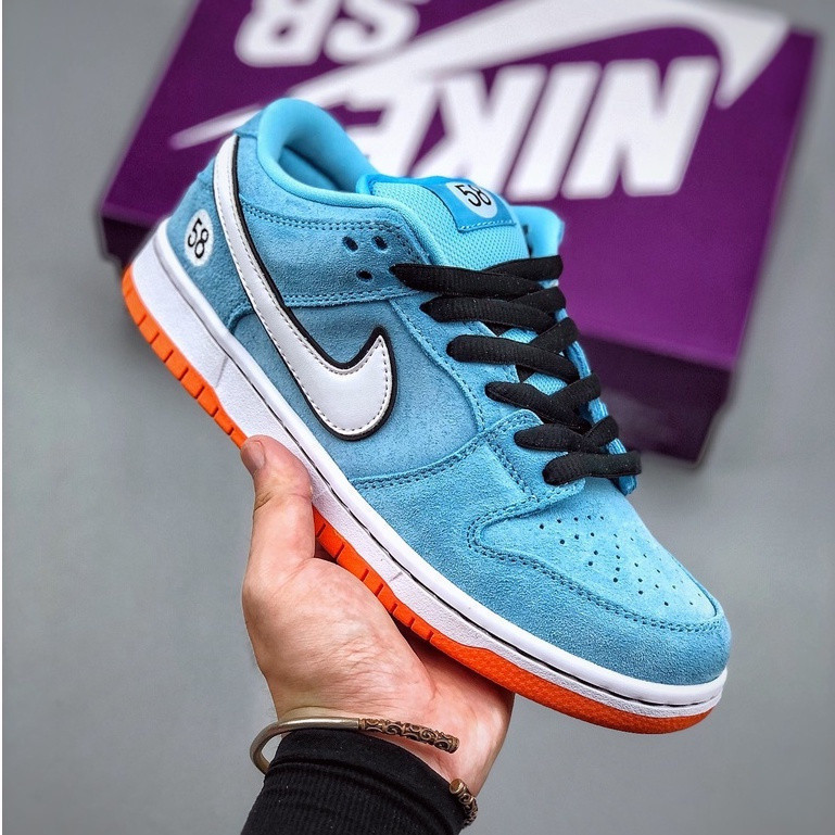 58 x SB DuLow Pro รองเท้าสเก็ตบอร์ด "Club 58 Gulf" รองเท้าผ้าใบลําลองสีน้ําเงิน