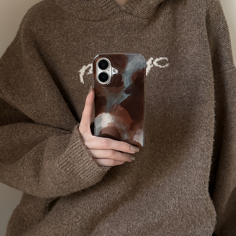 ฤดูใบไม้ร่วงฤดูหนาวVINTAGE Coffee Blendสีน้ําตาลรูปแบบเคสโทรศัพท์สําหรับiPhone 17 16 15 14 13 12 11 Pro Max 17Air 7 8 Plus X XR XS Cover - รูปที่ 3