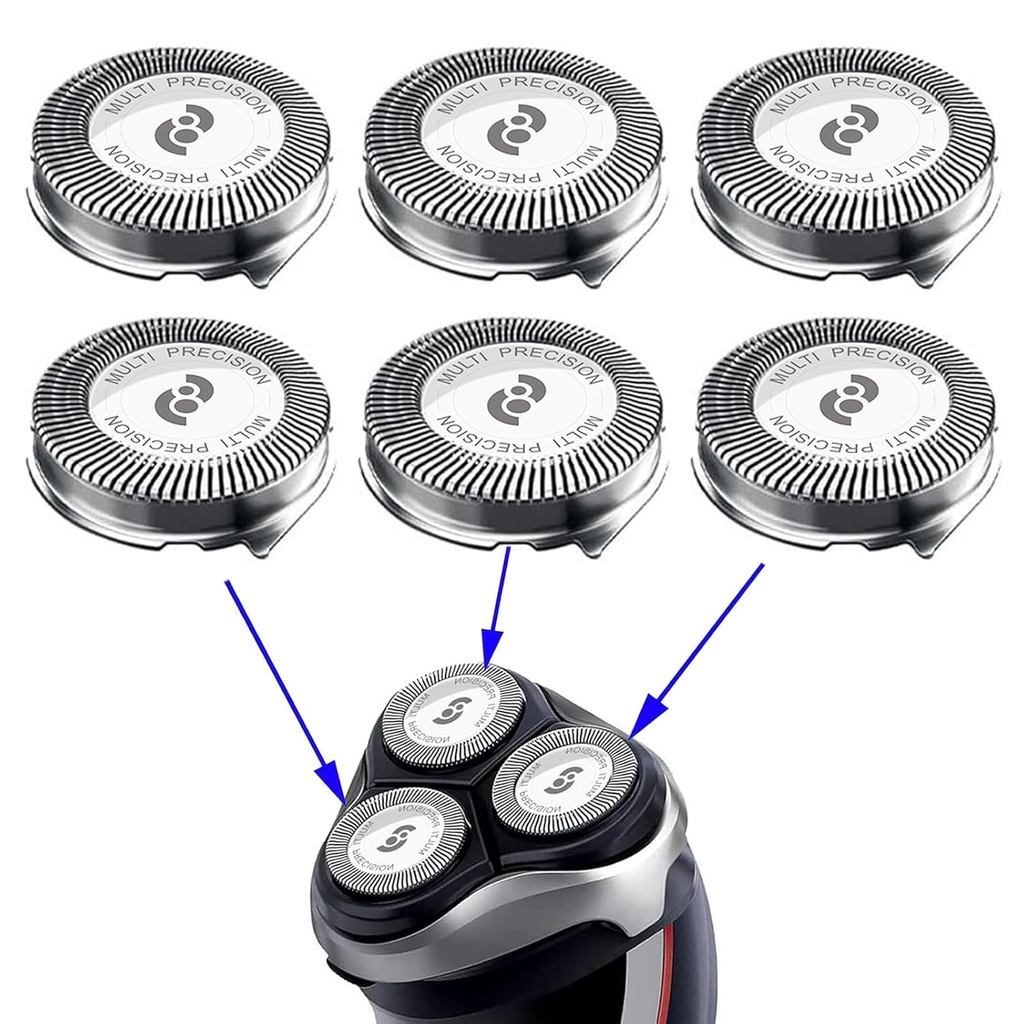 อัพเกรดใหม่ HQ8 หัวเปลี่ยนเข้ากันได้กับเครื่องโกนหนวด Philips Norelco Aquatec, ใบมีดโกนสําหรับ PT720