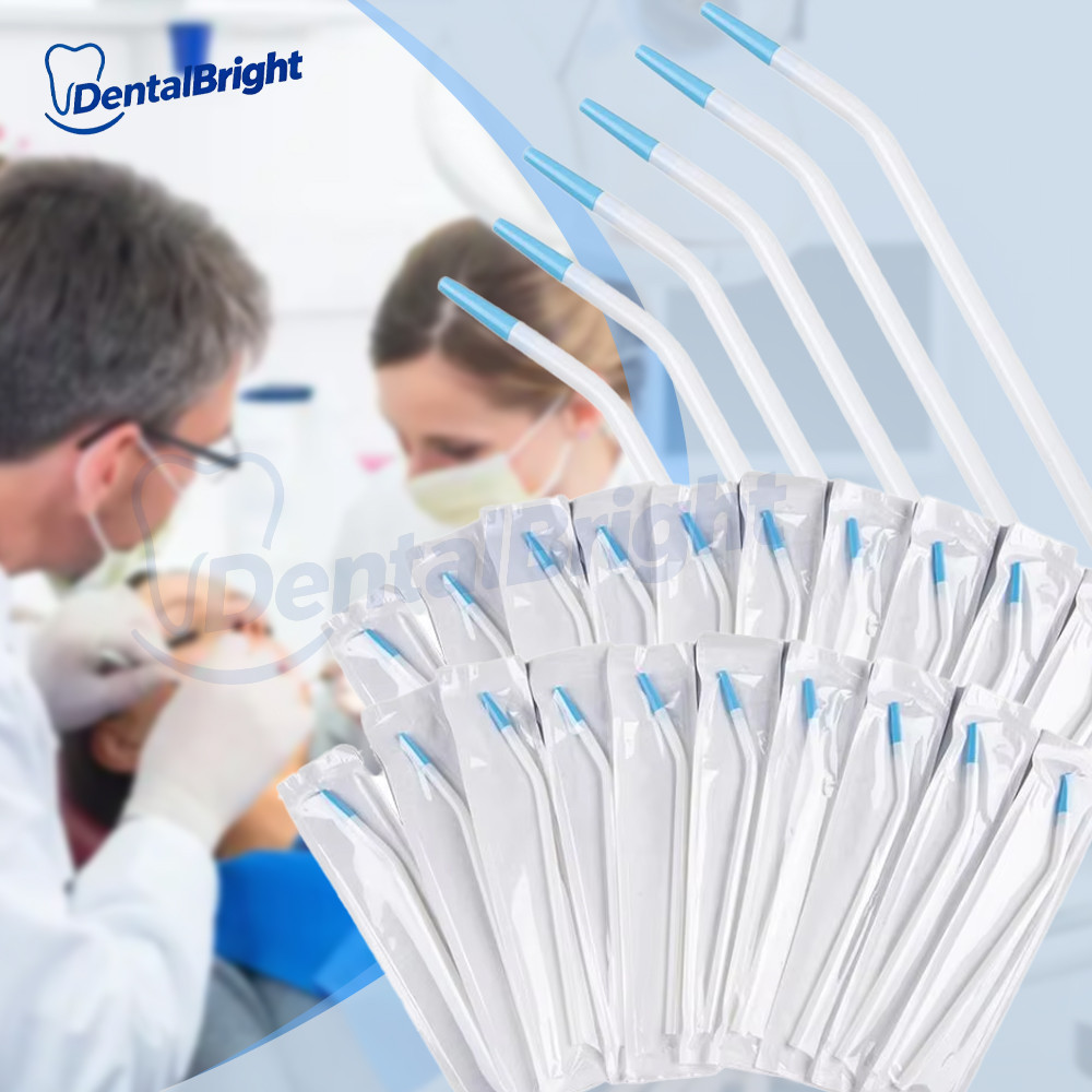 20pcs Dental Saliva Ejector Dentistry Clinic Disposable Surgical Suction Tips Suction Tube Long Slim
