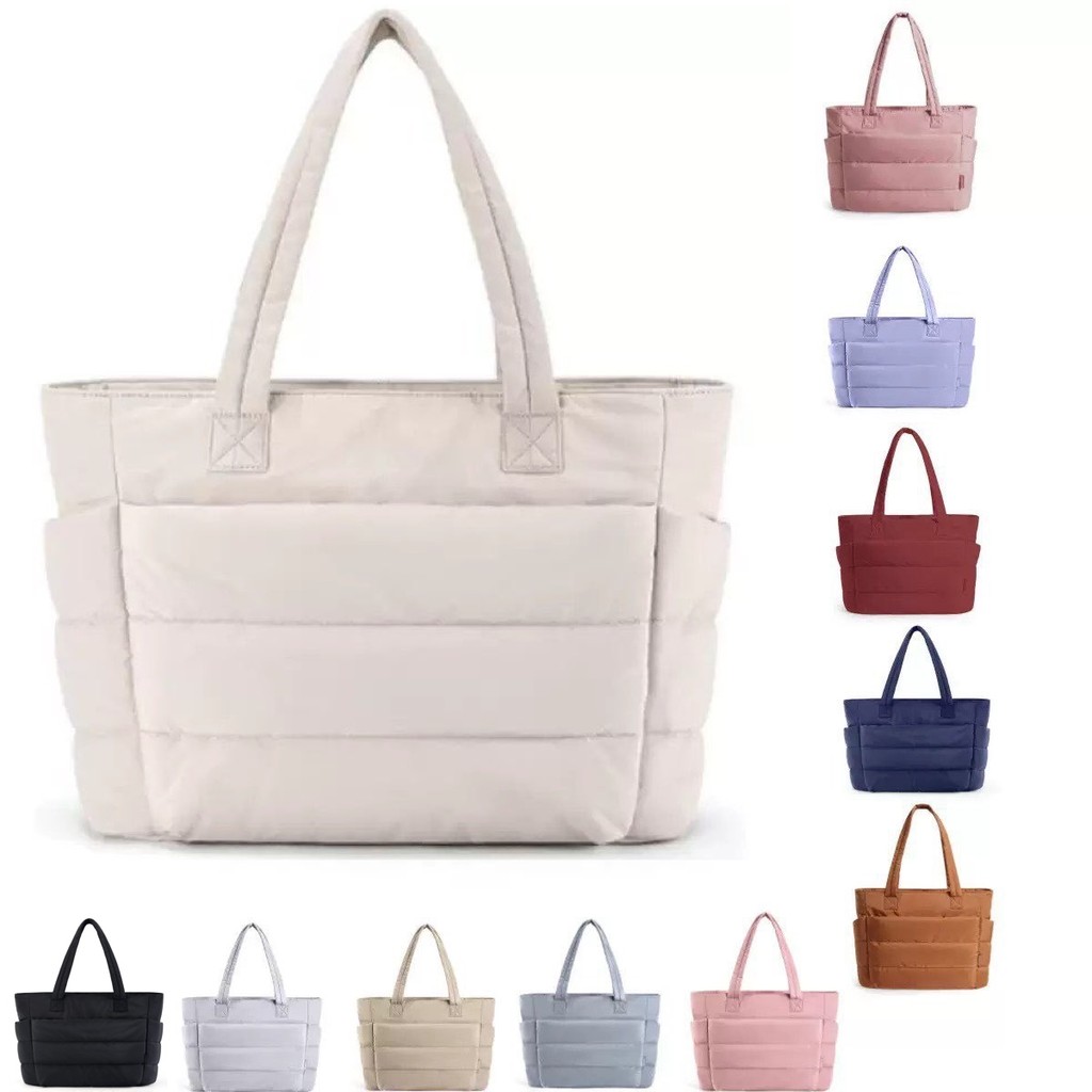กระเป๋าโท้ตบุนวมใบใหญ่ จุของได้เยอะ ใส่โน้ตบุ๊ก 15 นิ้วได้  20L น้ำหนักเบา กันน้ำ เหมาะสำหรับยิมและท่องเที่ยว-20L
