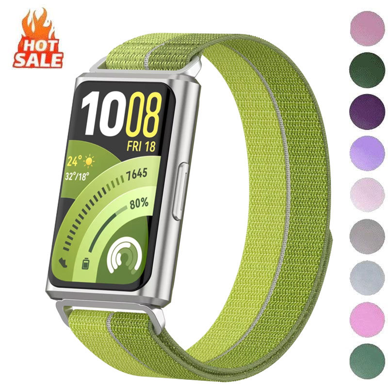 Two Tone สายนาฬิกาไนลอนสําหรับ Huawei Band 11/11Pro Breathable น้ําหนักเบา HookLoop กีฬาเปลี่ยน Band