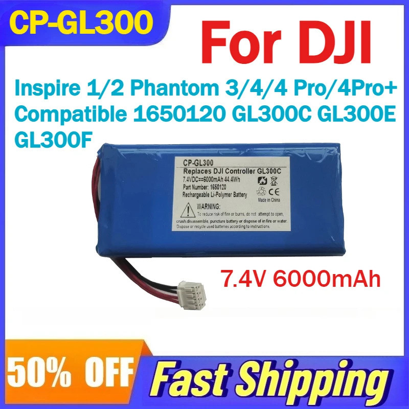 CP-GL300 แบตเตอรี่ 6000mAh สําหรับ DJI Inspire 1/2 Phantom 3/4/4 Pro/4Pro+ รีโมทคอนโทรลเข้ากันได้ 16