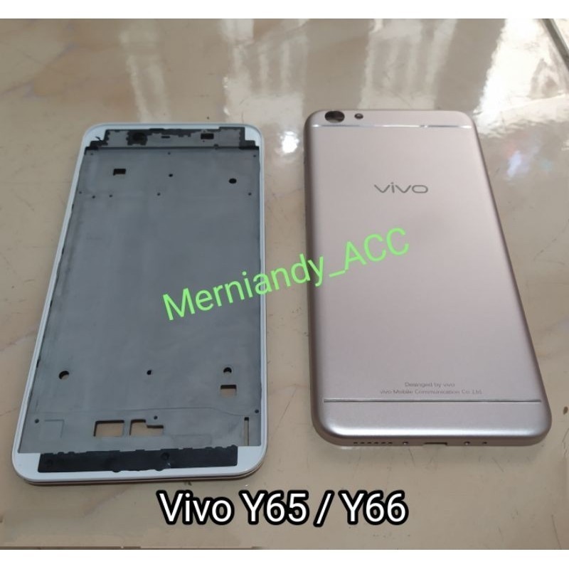 Cessing Hausing Fullset Frame Lcd Vivo Y65 / Y66 Backdor ฝาหลัง + กรอบกระดูกกลางเดิม ALFON