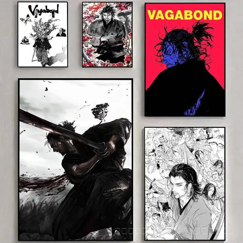 Vagabond Manga Whitepaper โปสเตอร์ HD คุณภาพโปสเตอร์ Wall Art ภาพวาด Study Room Wall Decor