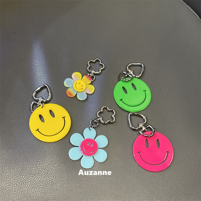 พวงกุญแจ Dopamine Rainbow Smile เกาหลี Y2K ใหม่