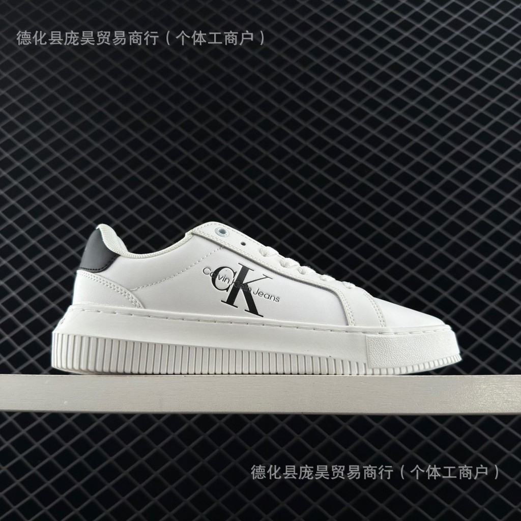 Calvin klein CK Jeans รองเท้าผ้าใบแบนใหม่ผู้ชาย