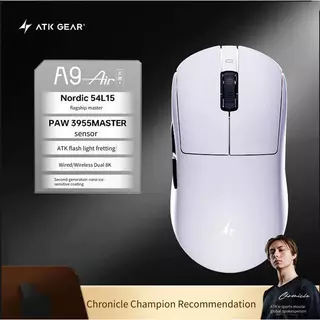 ATK GEAR Dragonfly A9Air Ultimate+ Ergonomics เมาส์สําหรับเล่นเกมแบบมีสาย/2.4G