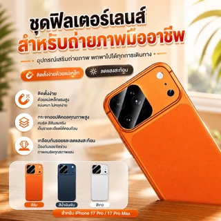 cxshop(103)เลนส์ฟิลเตอร์แม่เหล็ก ND 2in1 สำหรับ iPhone 17 Pro Max อุปกรณ์ถ่ายภาพมือถือ
