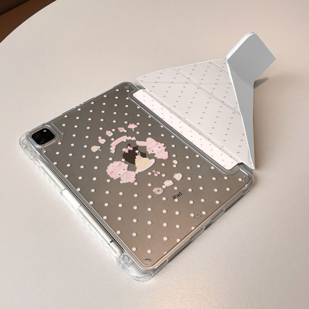 เค้กลายจุด Melody ipadpro37cm 9/8 Generation MINI7 แท็บเล็ต air7/6 เคสป้องกัน A16 เคสป้องกัน