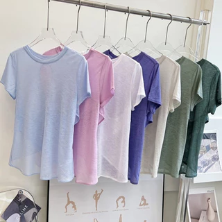 MAGIEYOGA เสื้อยืดกีฬาผู้หญิง Breathable หลวมด้านบนสําหรับวิ่งโยคะยิมสวมใส่