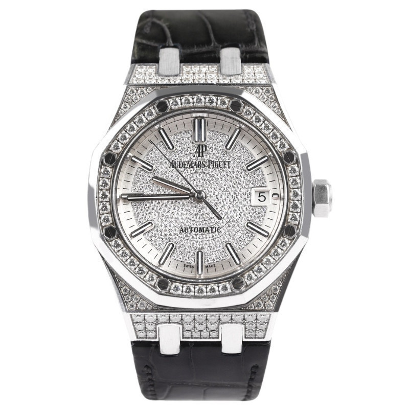 Audemars Piguet Audemars Piguet Royal Oak 15452BC White Gold Rough Diamond Gypsophila นาฬิกาอัตโนมัต