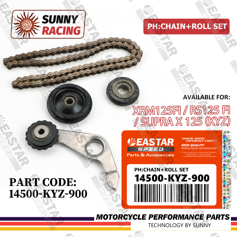 โซ่ราวลิ้น ยางกด ยางกลิ้ง ตัวกดโซ่ Wave125i เวฟ125iปลาวาฬ Msx125 โซ่ราวลิ้น125 14500-KYZ-900 for Xrm125fi/Rs125 Fi Supra X 125 (KYZ) ตัวปรับความตึงโซ่ไทม์มิ่งสําหรับ โซ่+ม้วนชุด