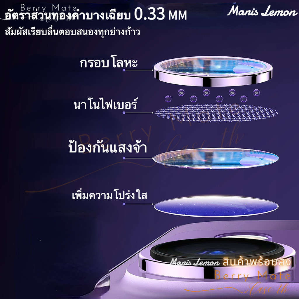 ฟิล์มเลนส์กล้อง หลายสี ฟิล์มกระจก ป้องกันโทรศัพท์ สำหรับไอโฟนทุกรุ่น for iPhone17 16 Pro 15 14 Plus 11 Pro Max 12 13mini - รูปที่ 5
