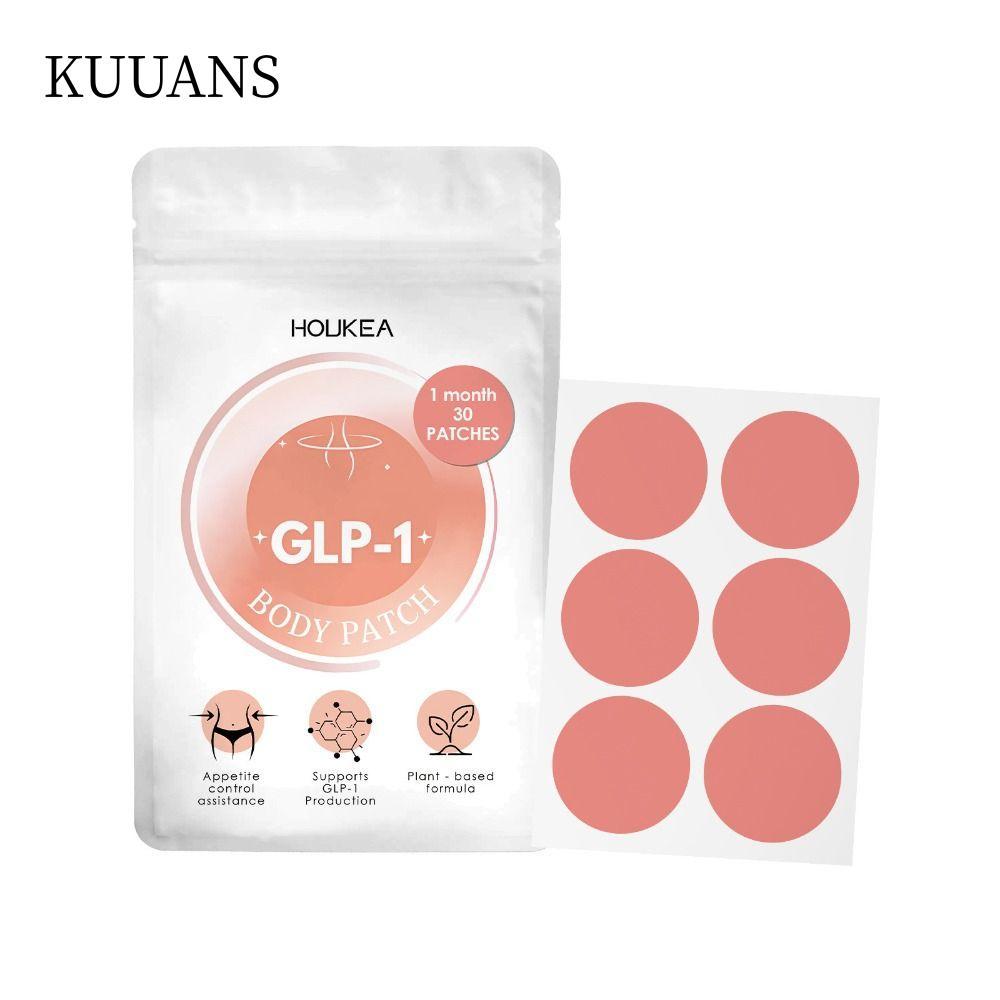 KUUANS Body Care Patch, Natural Moisturizing Skin GLP-1 Patch, 30 Patch Rose Oil Gentle Healthy Supp