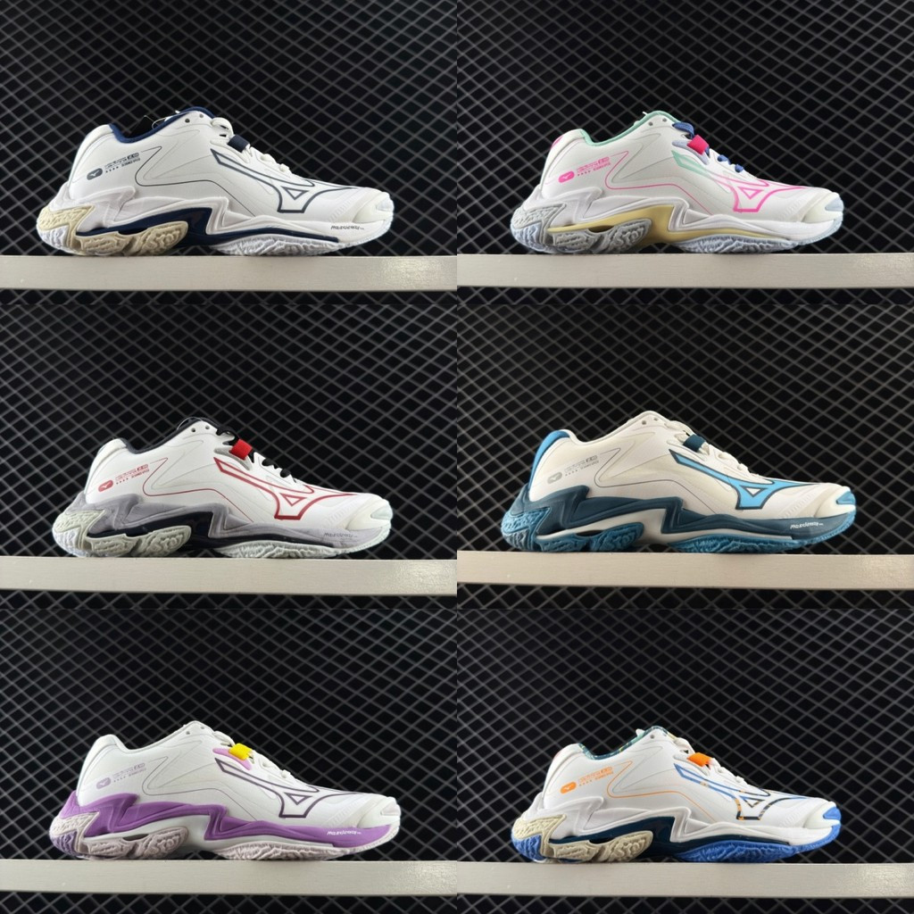 รองเท้า Mizuno WAVE LIGHTNING Z8 สำหรับวอลเลย์บอลและแบดมินตัน ออกแบบมาเพื่อกันลื่น ทนทาน และระบายอากาศได้ดี เหมาะสำหรับทั้งผู้ชายและผู้หญิง DXG0 7IJX