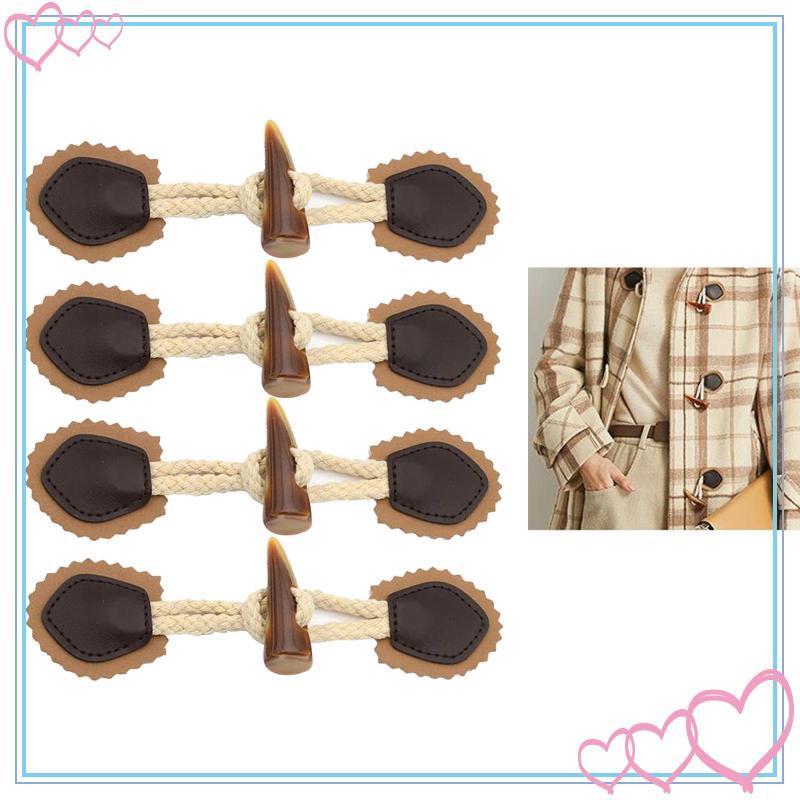 [meteor2] Leather Horn Toggle Closed Button Coat Jacket Duffle สําหรับเย็บหัตถกรรม