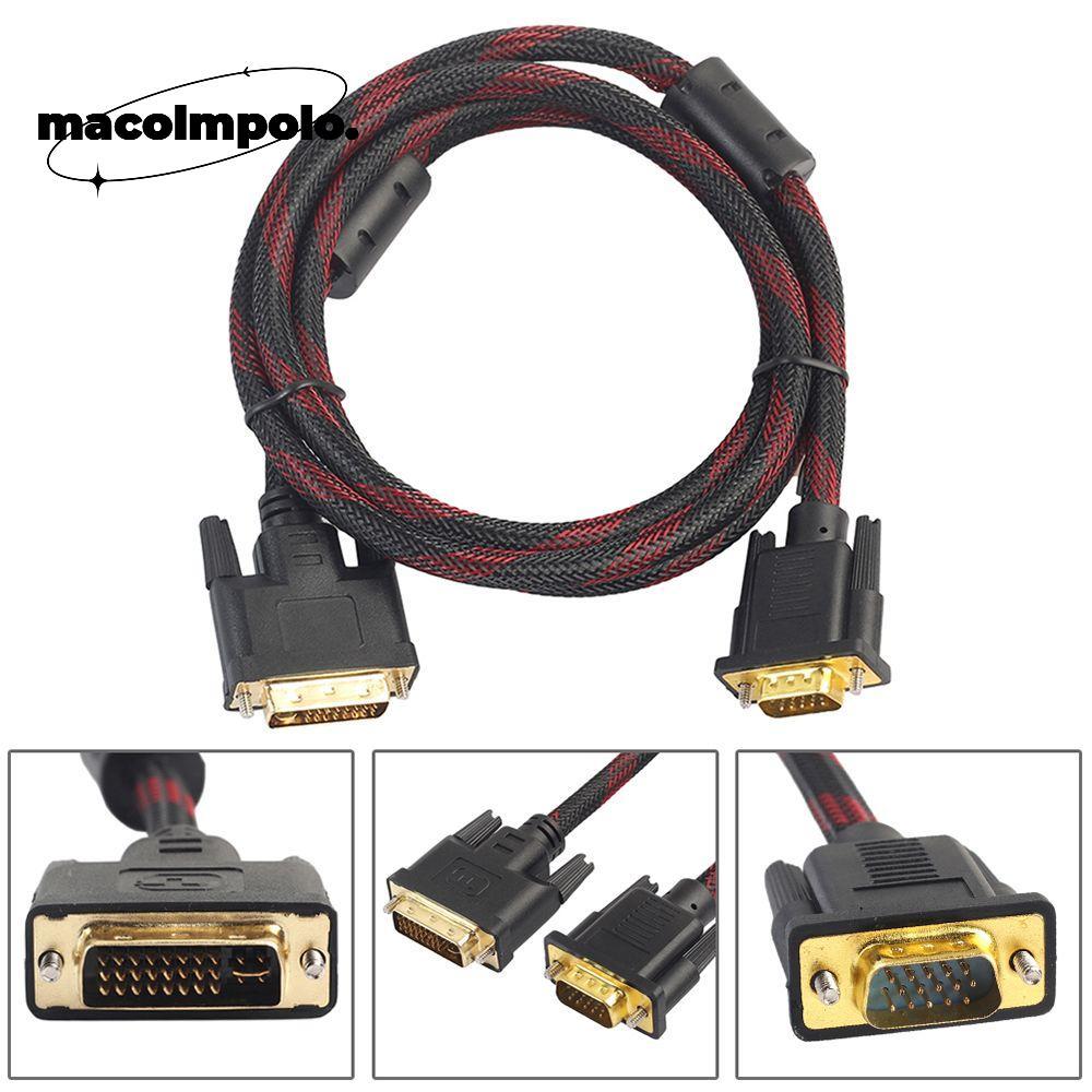 สาย DVI เป็น VGA HDTV DVD แล็ปท็อป DVI-I 24+5