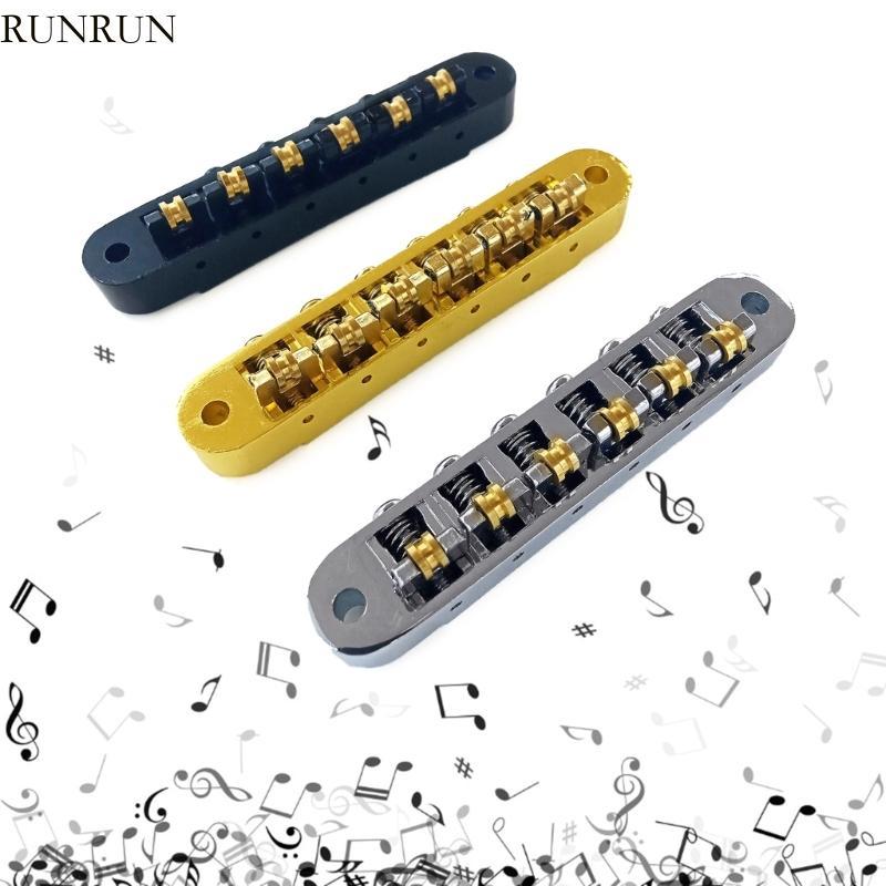 RUN Guitar Roller Bridge พร้อม Stopbar Studs Roller Tune-O-Matic Bridge