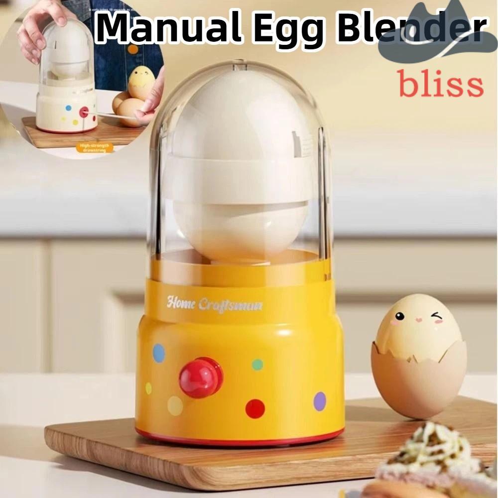 BLISS Manual Egg Shake, Golden Egg Portable Egg White Hand Mixer, Albumen Blender Durable Manual Ope
